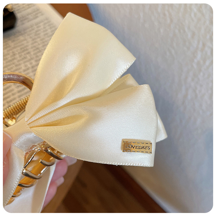 韩式双面蝴蝶结抓夹气质黑色发夹高级感鲨鱼夹秋冬发卡头饰卡子详情11