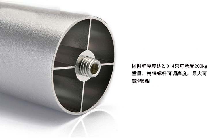 Factory direct sales of bathroom cabinet support feet, bed feet, bar counter feet, aluminum alloy round adjustable furniture, sofa cabinet feet pic 2