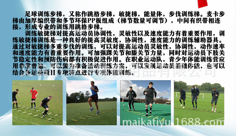 批发麦卡足球训练软梯 绳梯 敏捷梯 足球梯 步伐训练梯篮球速度梯详情33