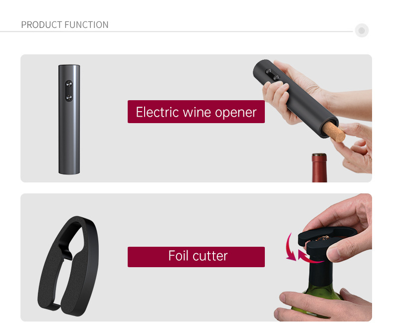 Factory stock base storage set, plastic ABS electric wine opener set, wine gift set pic 22