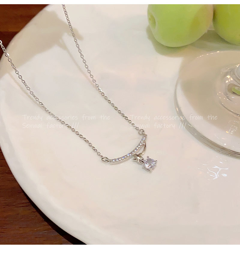 Zircon Wishing Star necklace for women, new style, light luxury and high-end, titanium steel collarbone chain, Korean fashion, versatile accessories wholesale pic 17