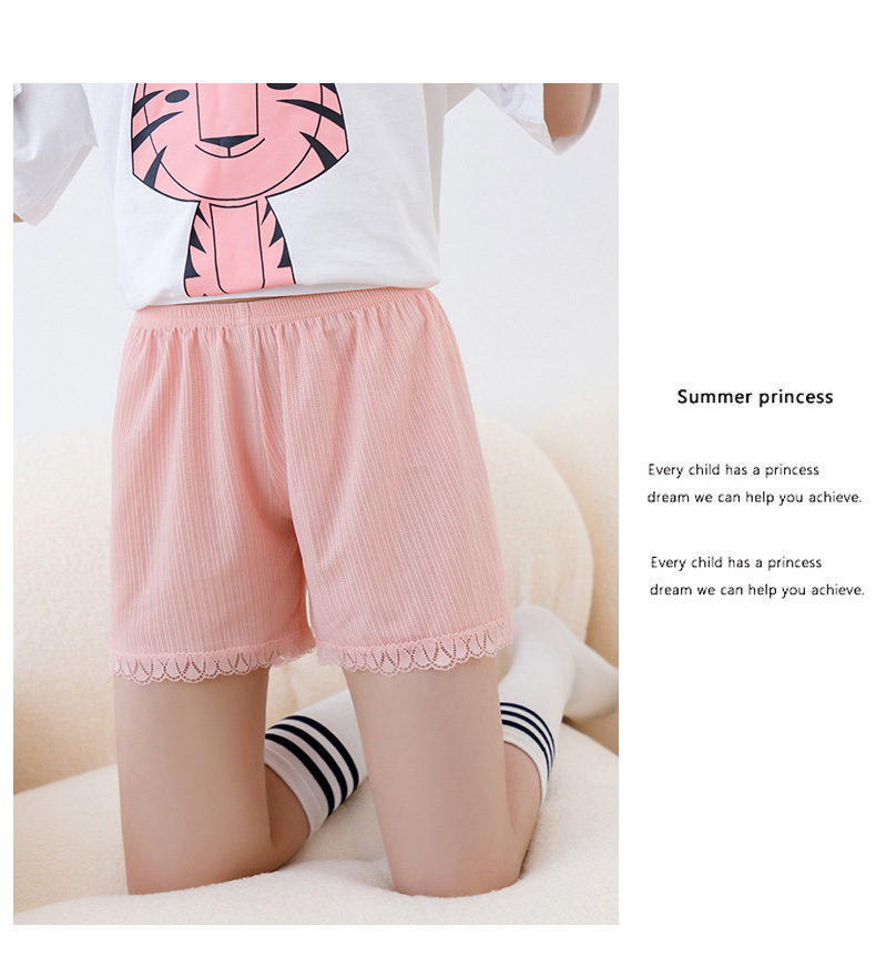 冰丝女童防走光安全裤夏季可外穿宽松蕾丝中大儿童打底短裤配裙子详情20