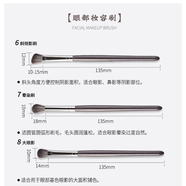 The new popular Zhilan 14-stem makeup brush set, with a matte wooden handle and soft bristles, is a complete set of beginner makeup brushes pic 25