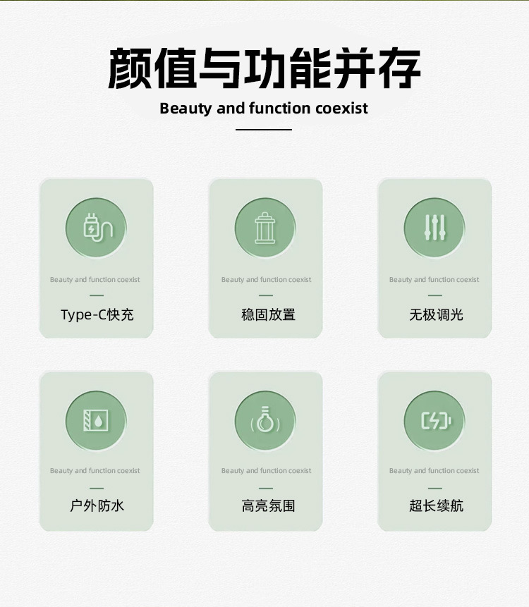 新款家用户外露营充电照明手提灯野营灯地摊照明灯露营灯无极调光详情3