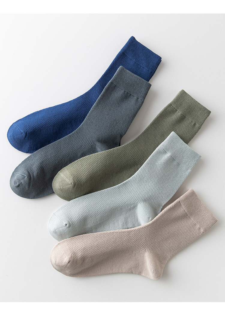 袜子地摊一件代发袜子男士防臭吸汗春夏薄款网眼透气无骨百搭中筒男袜批发一件代发详情16