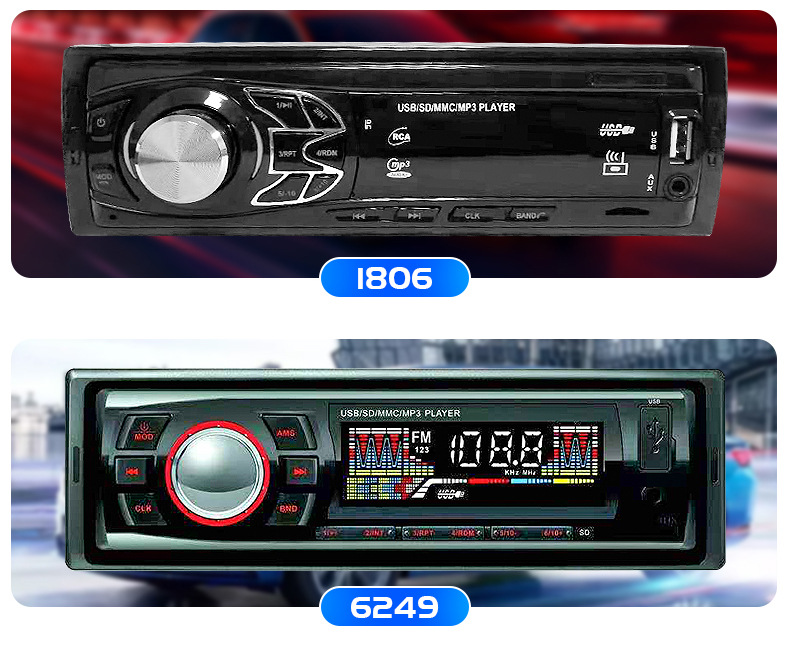 In-stock car Bluetooth MP3 music player, car card radio, audio-visual speaker host, car USB flash drive pic 11