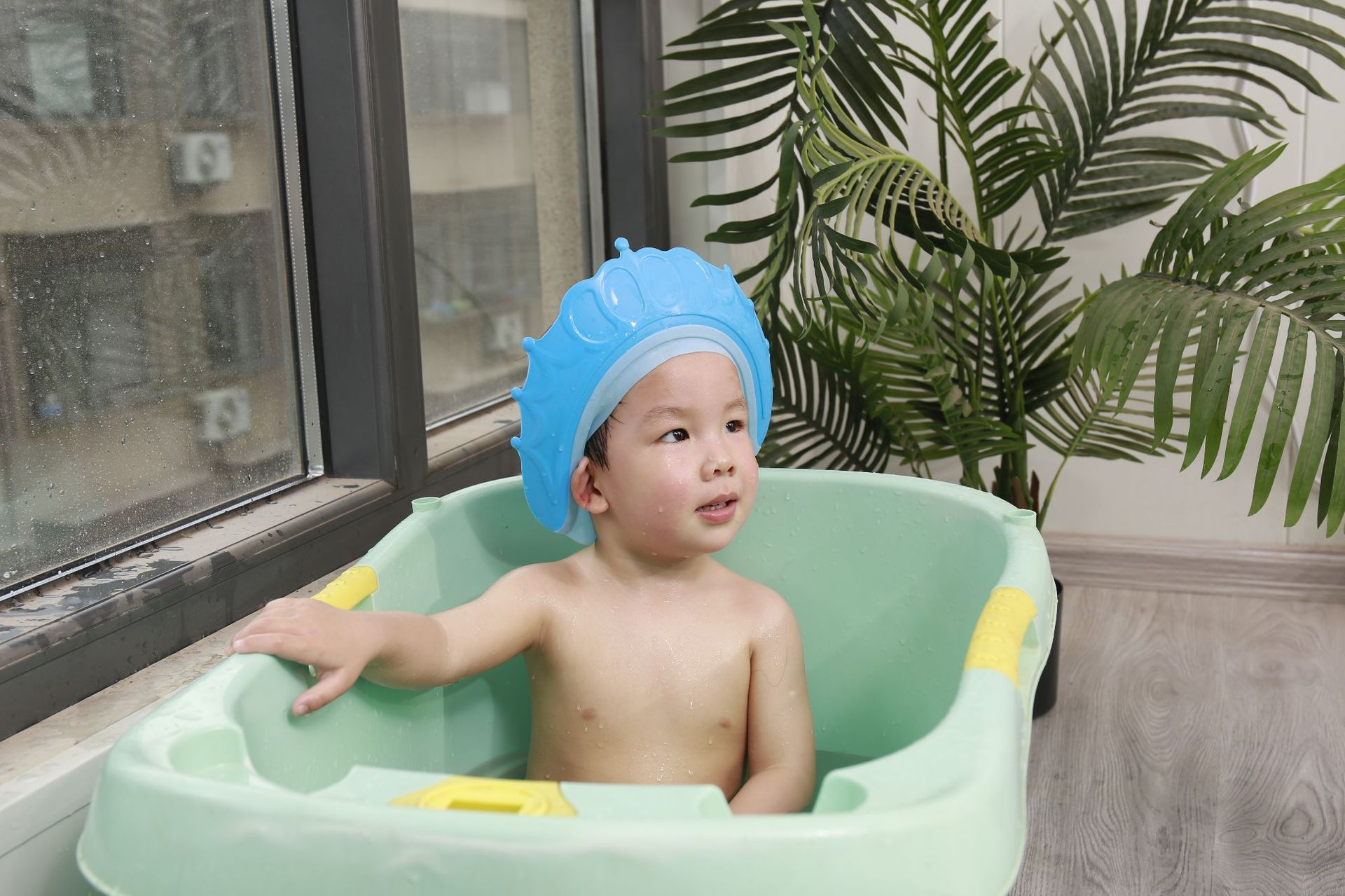 升级版硅胶婴幼儿洗头帽护眼护耳洗澡神器宝宝浴帽小孩洗发防水帽 pic 10