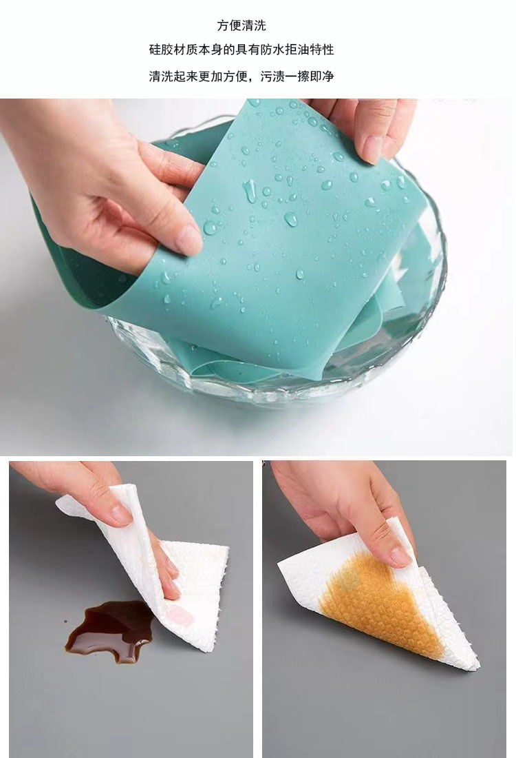 现货ins食品级硅胶餐垫学生防油防水餐桌垫儿童防烫隔热垫西餐垫详情4