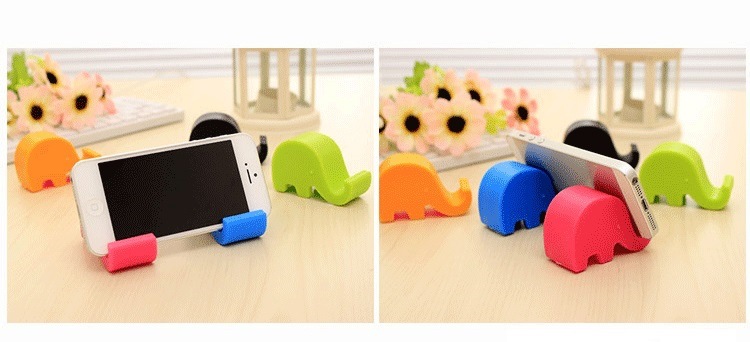 简约可爱大象手机平板电脑支架小象鼻子多功能手机座摆设摆件加厚详情13