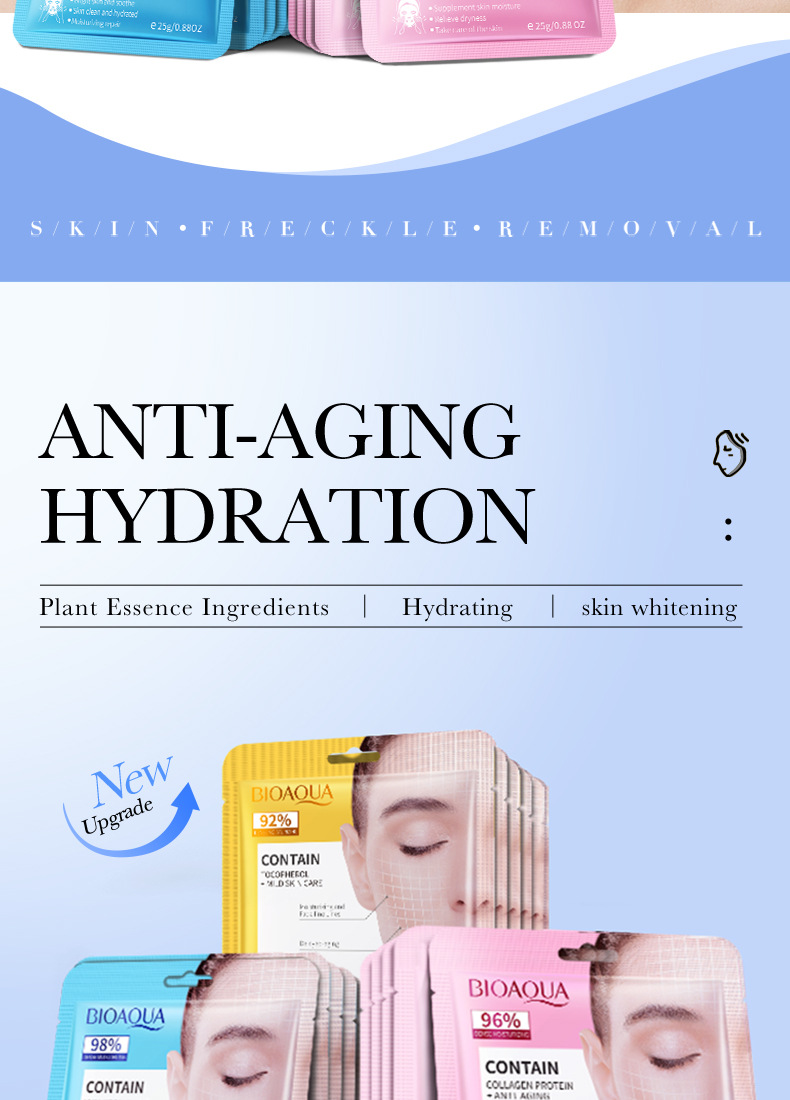 All-english BIOAOUA Hyaluronic Acid Moisturizing Facial mask wholesale for cross-border export, exclusively for foreign trade pic 38