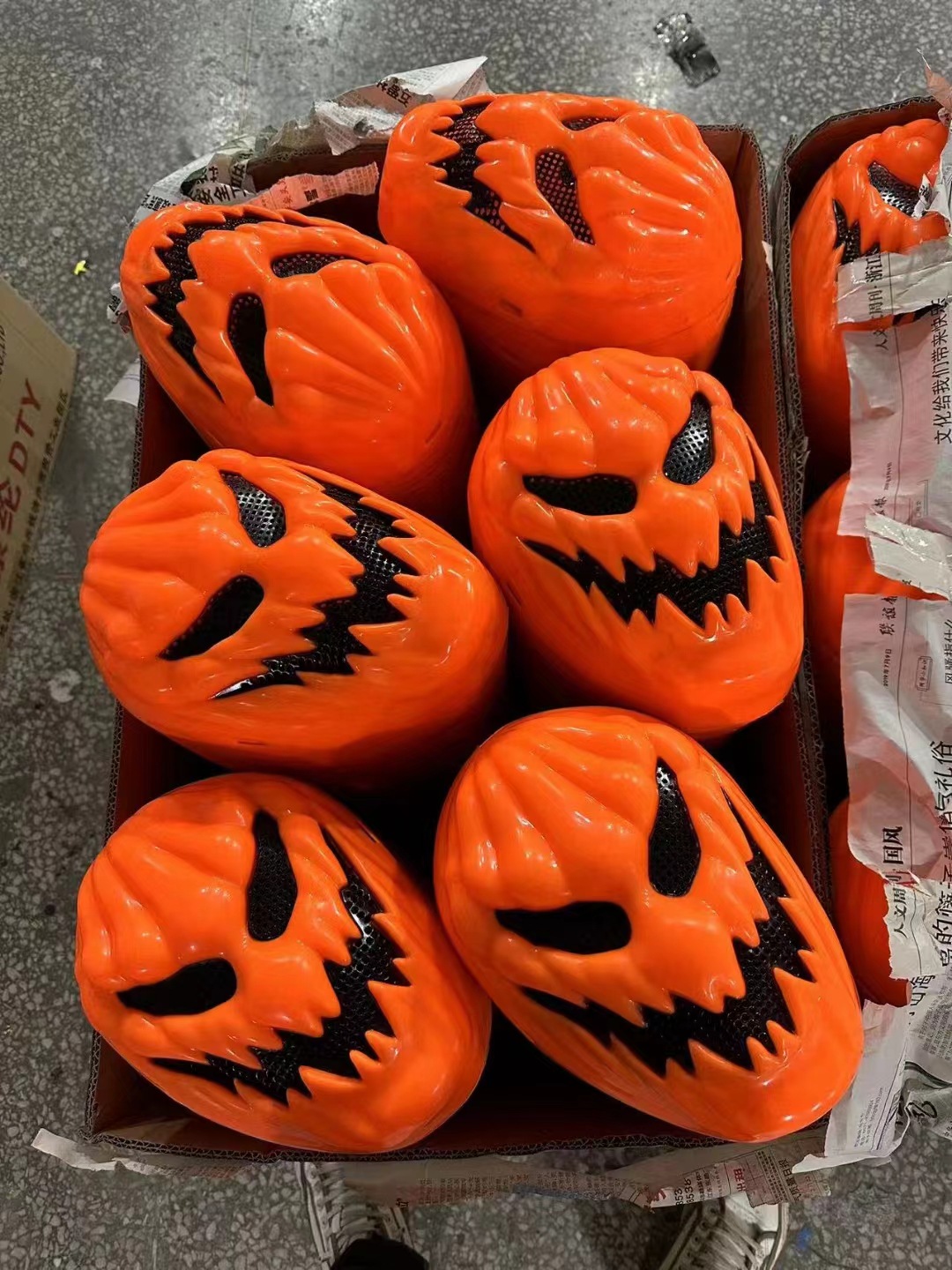 厂家直供跨境2023年新品万圣节整蛊道具全脸头套南瓜骷髅鬼脸面具详情19