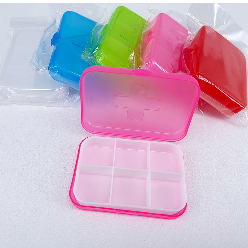 Mini medicine box, portable frosted cross medicine box pic 3
