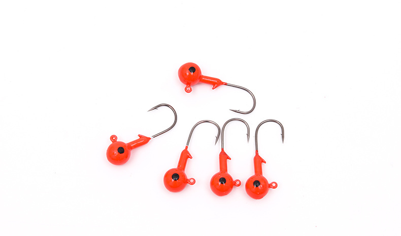 27463 [Red Lure Lead Hook] Soft bait lead hook, eye hook, export fishing gear pic 8