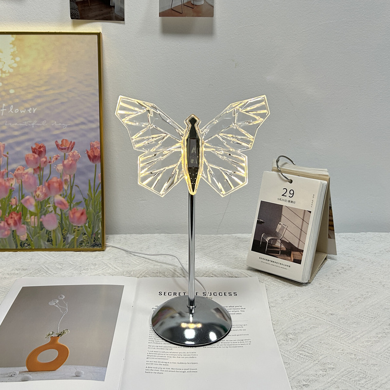 ins轻奢网红氛围灯USB小夜灯创意装饰台灯家居卧室摆件蜻蜓台灯详情15