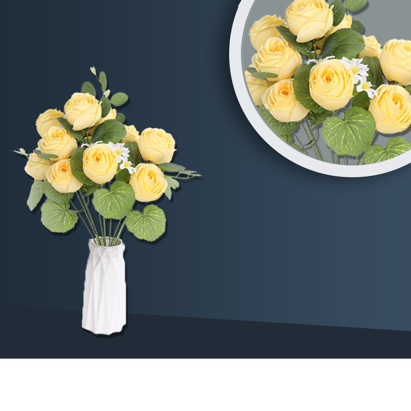 Wholesale of artificial flower head decorative flower arrangements, artificial rose decorative flower arrangements, wedding and home artificial flower ornaments pic 11