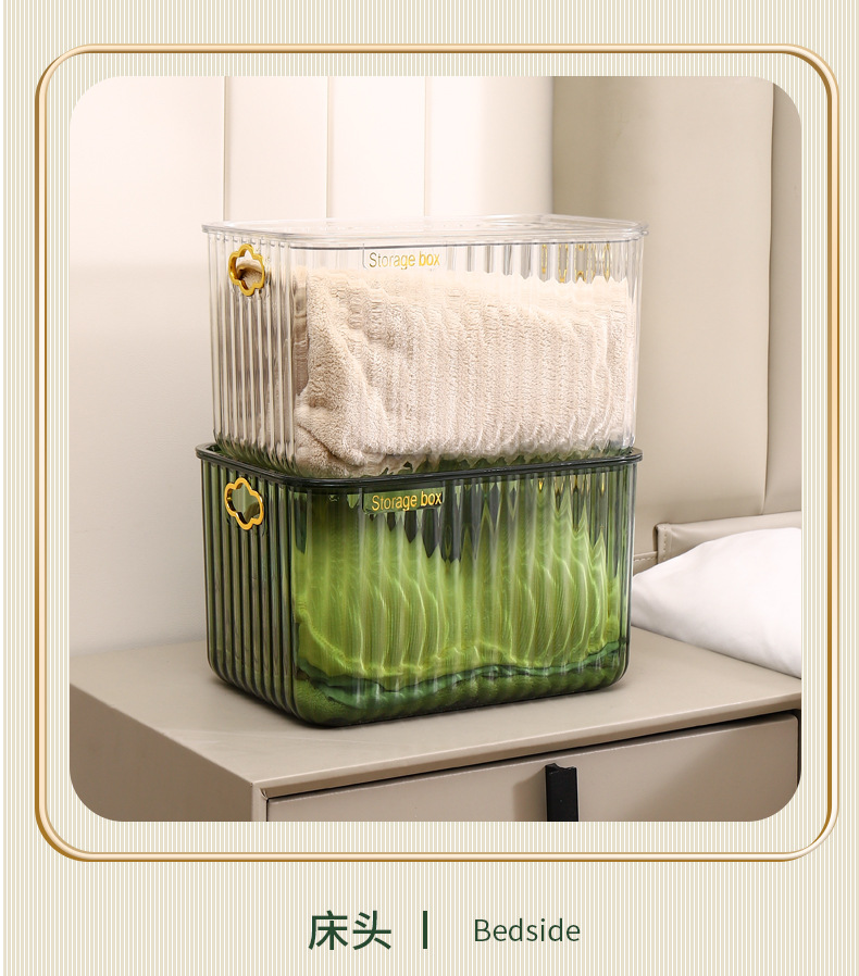 化妆品收纳盒亚克力桌面梳妆台面膜口红护肤品杂物整理透明收纳筐详情25