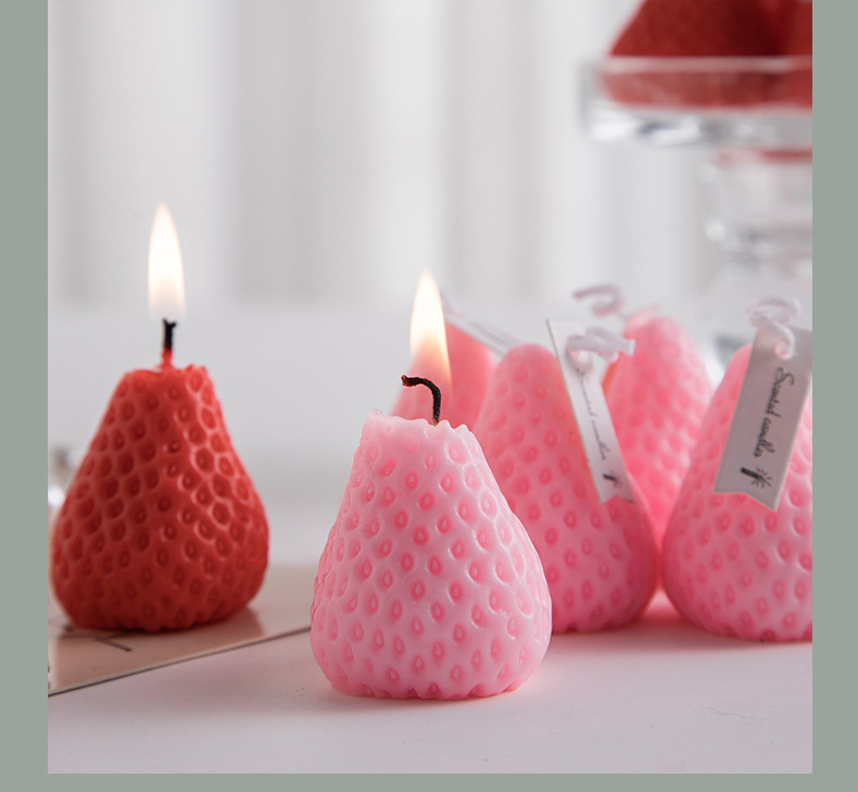 Wholesale of soy wax scented strawberry candles in gift box set. Cute and creative birthday gifts. Strawberry scented candles pic 11
