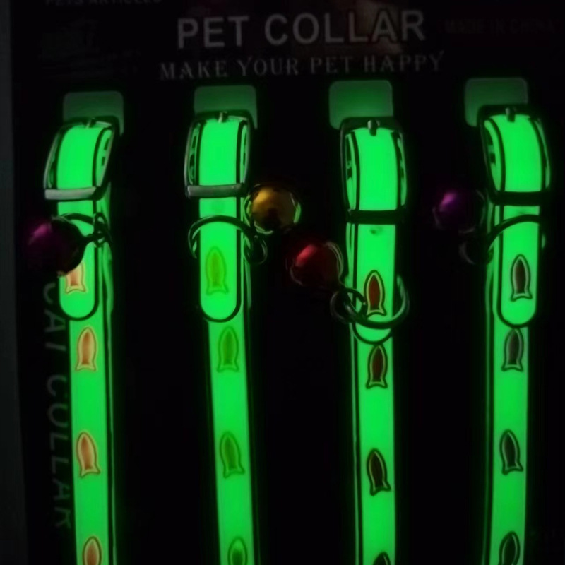 2022 nuevo collar de silicona fluorescente para gatos cachorros collar luminoso para perros cadena de gato luminoso pic 14