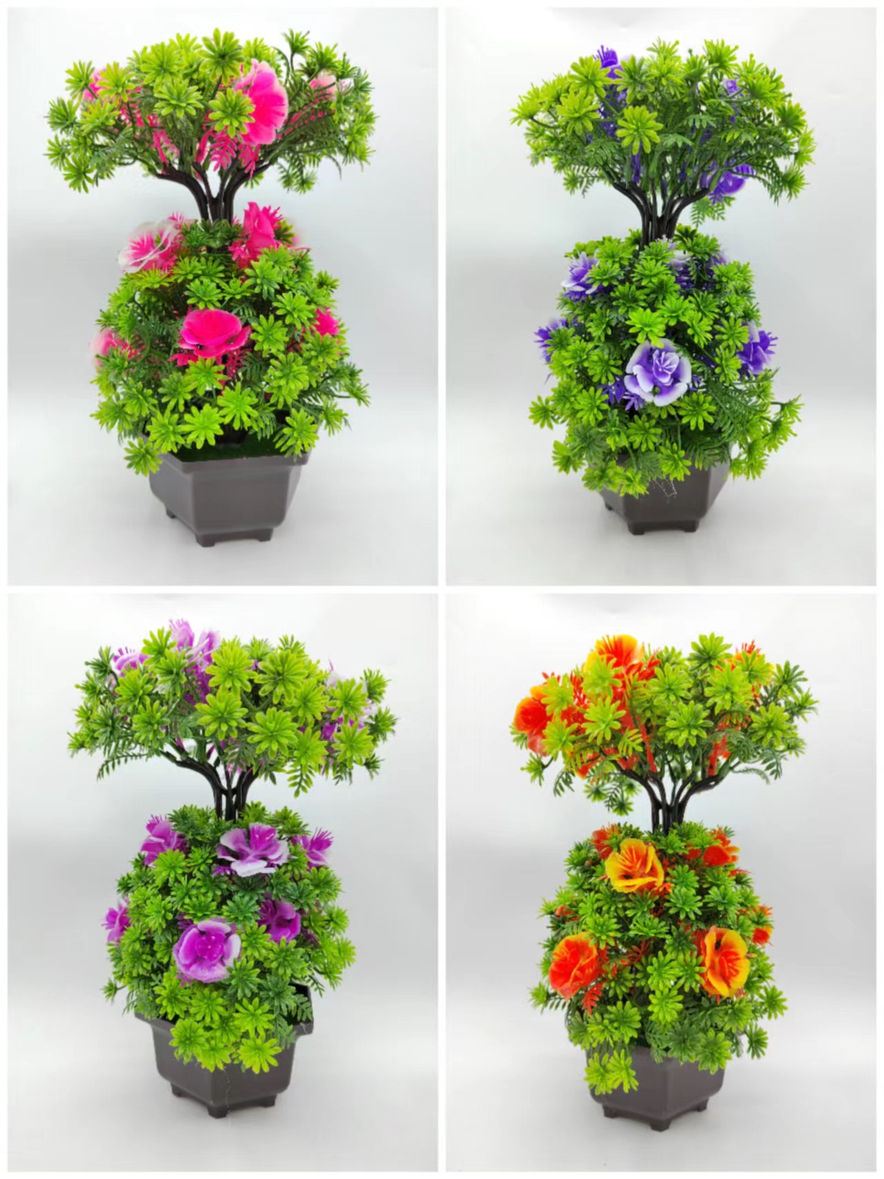 Hongsheng Simulation Technology Double-layer simulation plastic bonsai home decoration items, interior decoration items, photography props pic 16