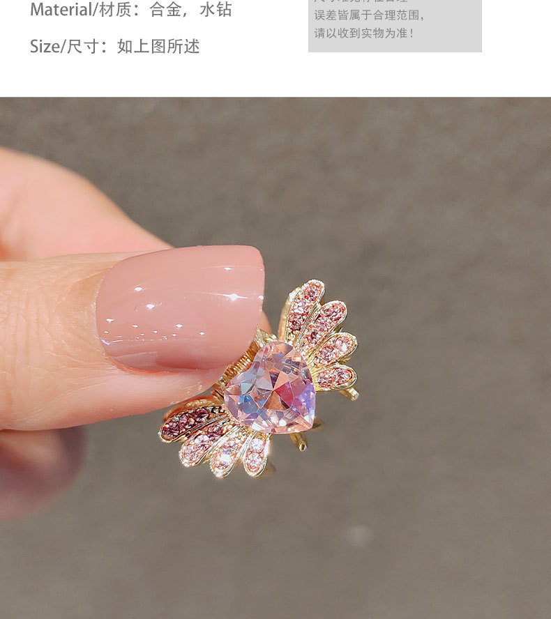 日韩可爱仿水晶发夹少女翅膀水钻发抓ins抓夹顶夹刘海发卡夹子详情7