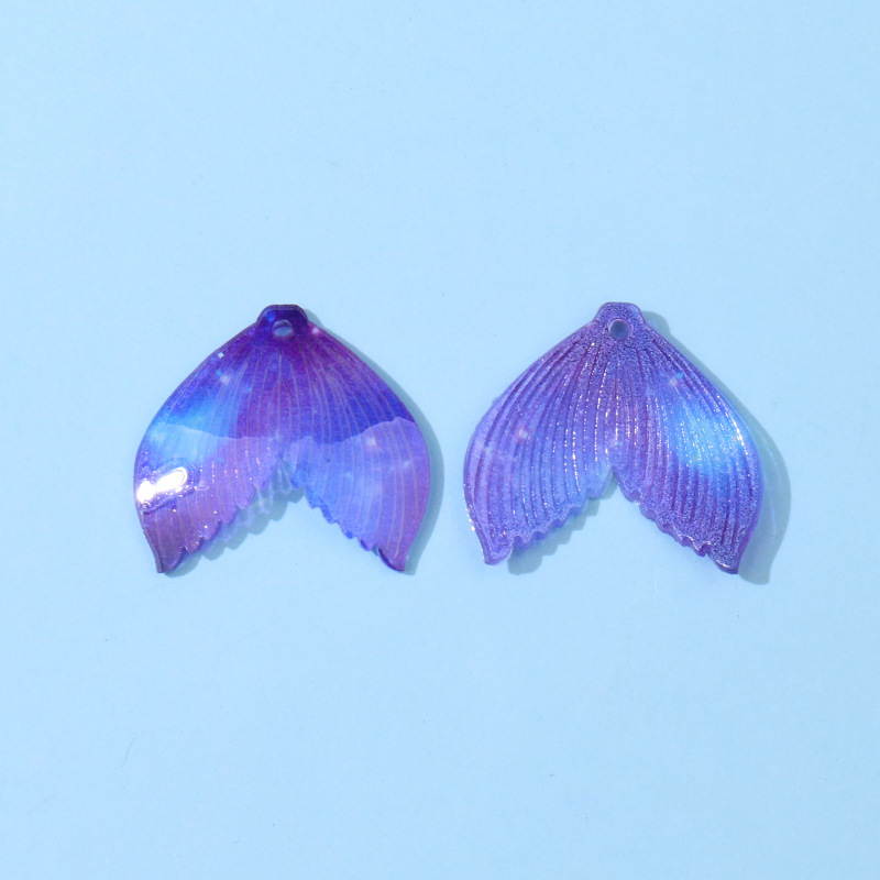 Mermaid tail acrylic piece earrings, pendants, hair clips, pendants, DIY handcrafted materials, bulk goods, accessories wholesale pic 2