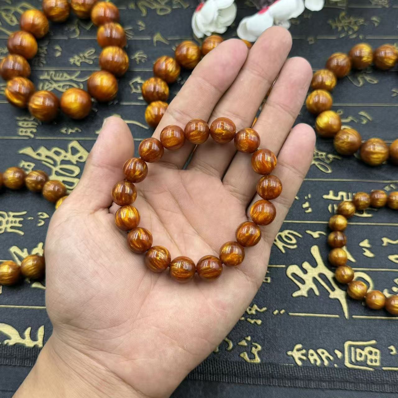 厂家批发金丝海柳手串天然佛珠文玩旅游景点热卖男女同款手串货源详情9