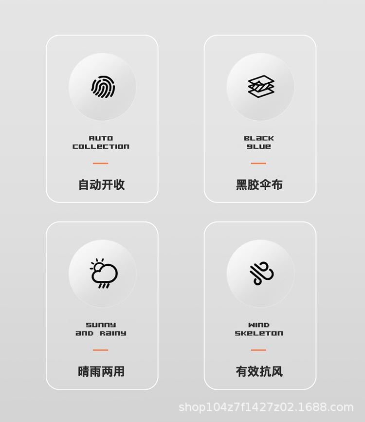 爆款折叠24骨全自动雨伞12骨双龙骨黑胶晴雨两用伞广告伞现货批发详情2