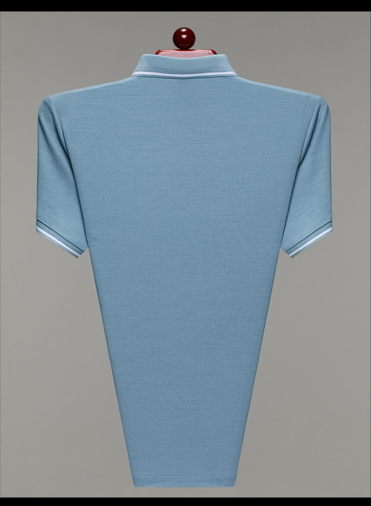 Lujo gran marca hombre morera seda manga corta polo verano 2024 nuevo medio y joven casual color sólido camiseta de gama alta pic 23