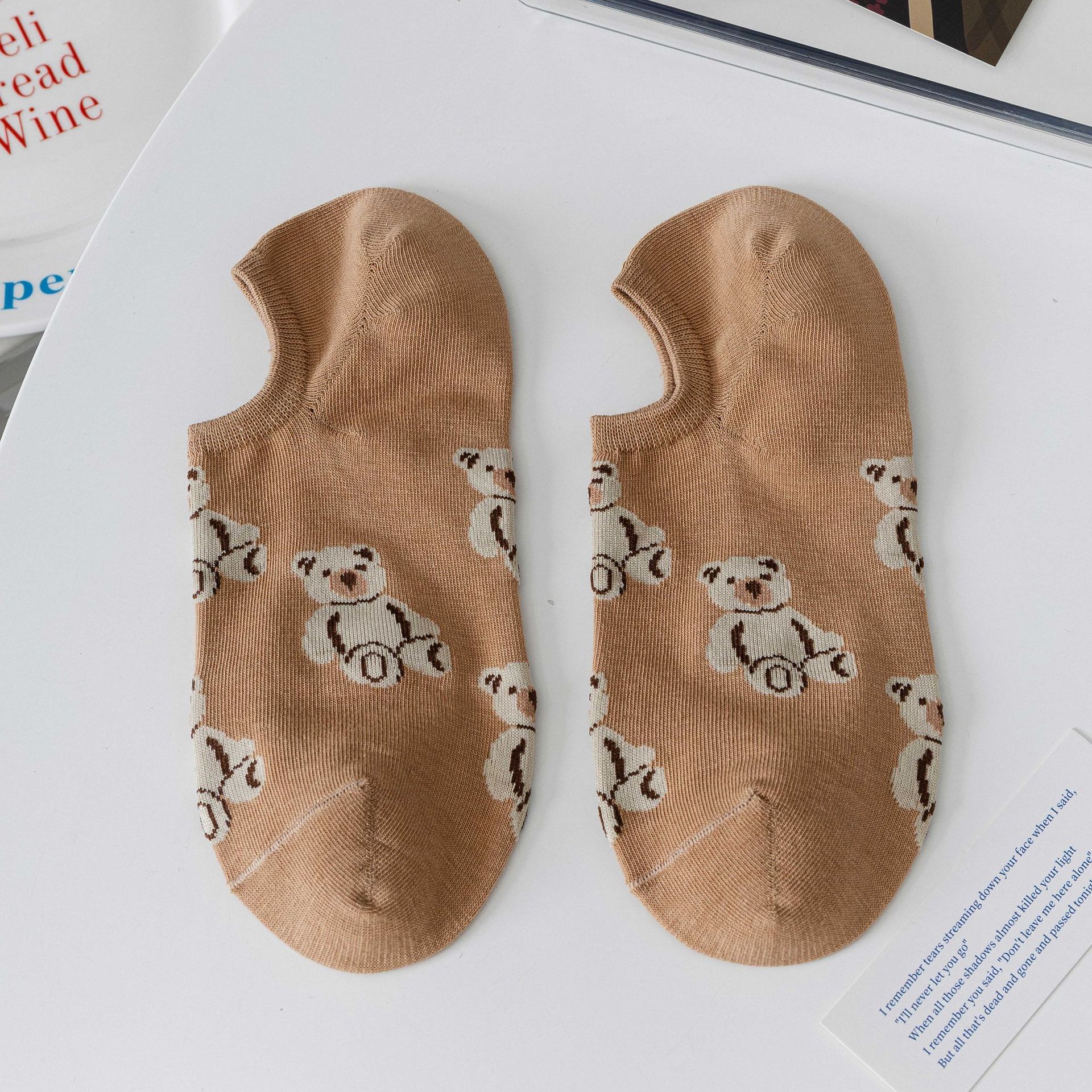 严选卡通女生袜子女船筒袜夏季薄款袜子提花短款女生棉袜子批发详情15