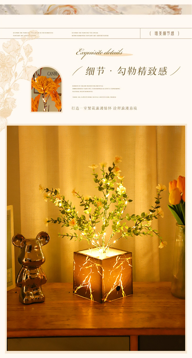 跨境新款圣诞节装饰造型小夜灯装饰露营灯氛围灯树灯仿真花灯礼物新款圣诞节装饰造型小夜灯装饰露营灯氛围灯树灯仿真花灯礼物详情3
