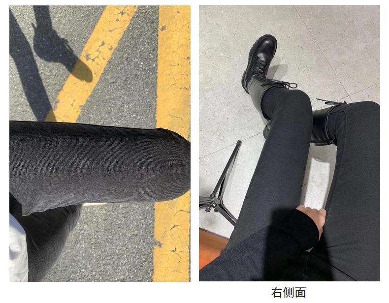 黑色打底小黑裤女秋季外穿2023新款紧身铅笔春秋魔术裤小脚牛仔裤详情15