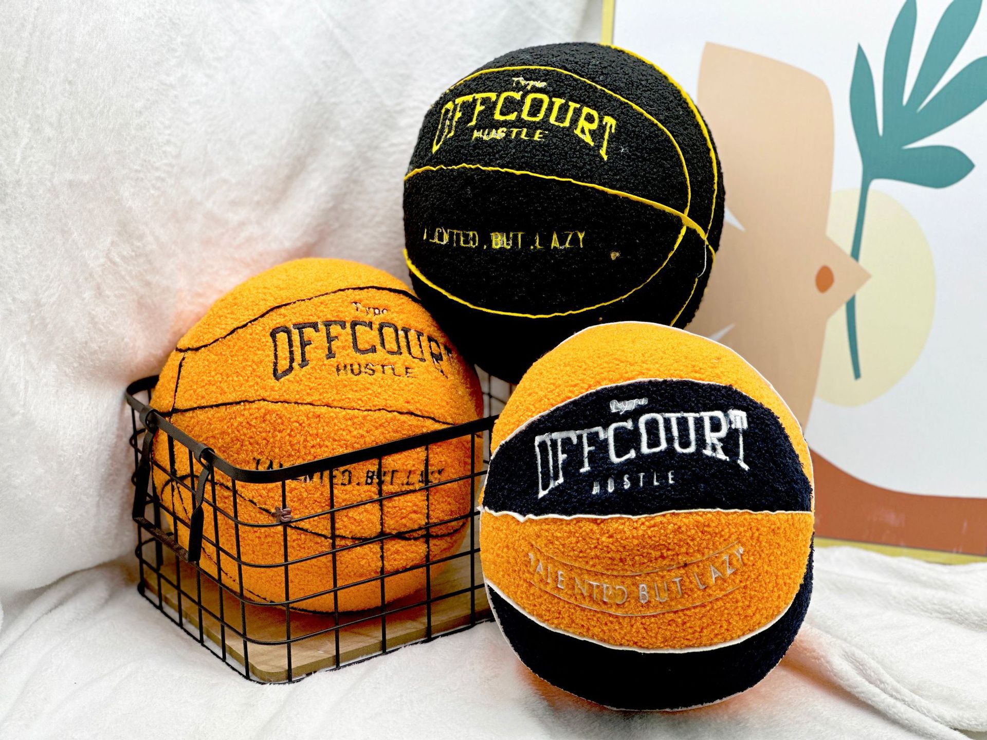 Cross-border new product: offcourt basketball pillow, Basketball plush pillow, plush doll pic 5
