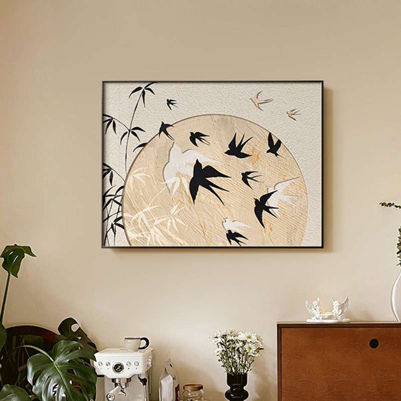 中古风餐厅电表箱装饰画复古客厅电闸箱遮挡壁画客厅电源开关挂画详情7