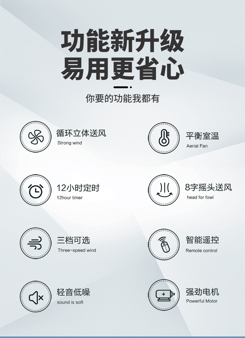 骆驼空气循环扇电风扇家用轻音立式落地扇大风力台式涡轮电扇新品新品详情2