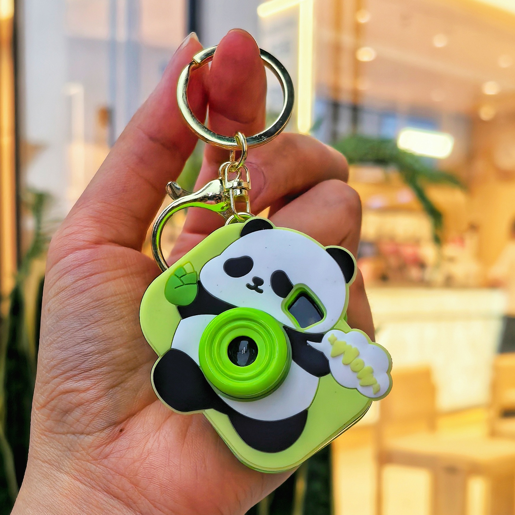 卡通熊猫相机钥匙扣迷你投影机创意小礼品学生包包挂件小礼品批发详情8