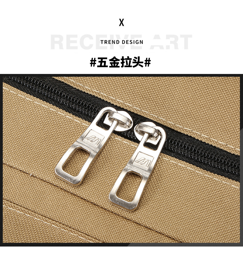 跨境新款个性潮男士功能多帆布双肩包大容量户外透气耐磨旅行背包详情4