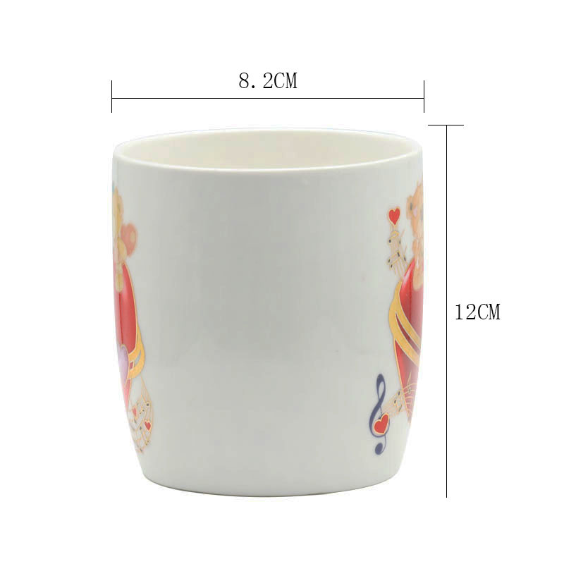 厂家直销热款卡通陶瓷咖啡杯带小熊套装可爱少女马克杯情人节礼品情侣小礼物370ML大容量家用通用牛奶杯支持做客logo详情1