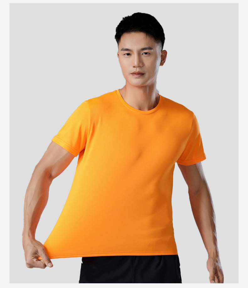 批发圆领T恤加印logo团体公司户外短袖男女同款速干透气运动服详情14