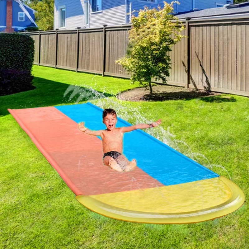 Cross-border exclusive family interactive toys, courtyard lawn water slides, home amusement parks, double water slides pic 4