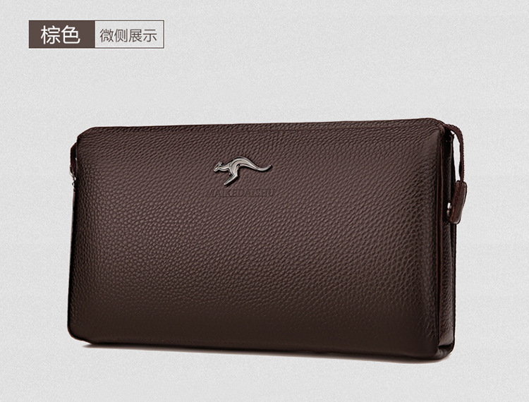 袋鼠手拿包密码锁男士软皮手包大容量男手拿抓包商务夹包代发定制详情26