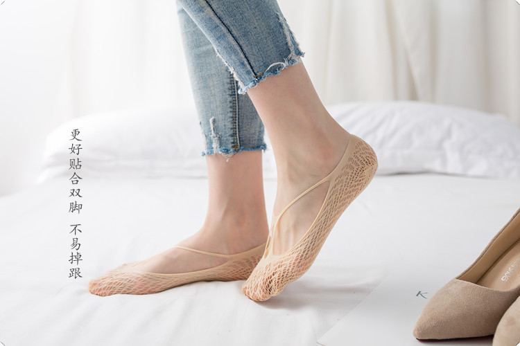 Primavera verano mesh invisible calcetines mujeres terciopelo cruzado calcetines respirables poco profundos slim calcetines fabricantes al por mayor pic 15