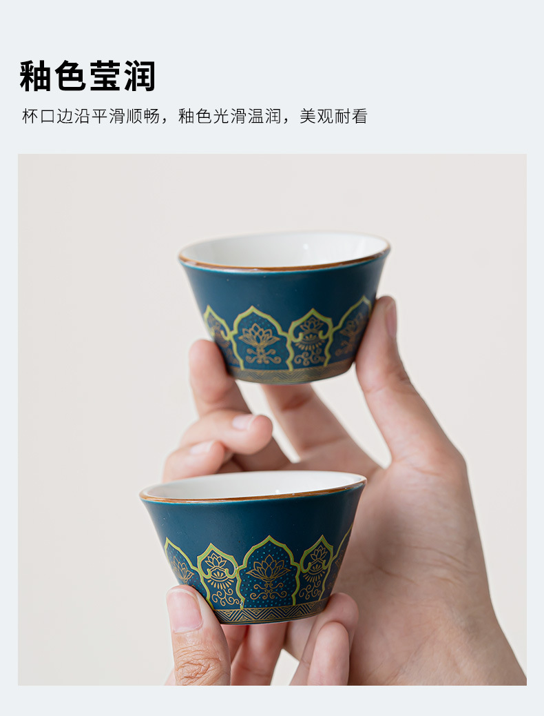 Travel tea set, ceramic express portable, one pot, three cups, business cultural and creative gift, festival souvenir, printed logo pic 18
