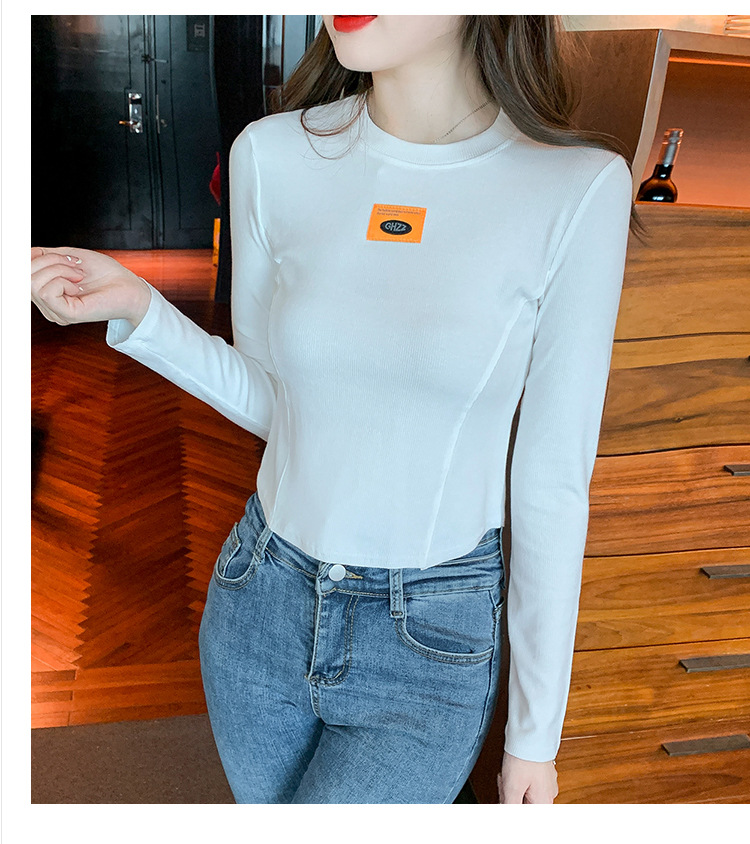 打底衫女内搭秋季2022年新款修身显瘦短款上衣洋气长袖打底小衫潮详情20