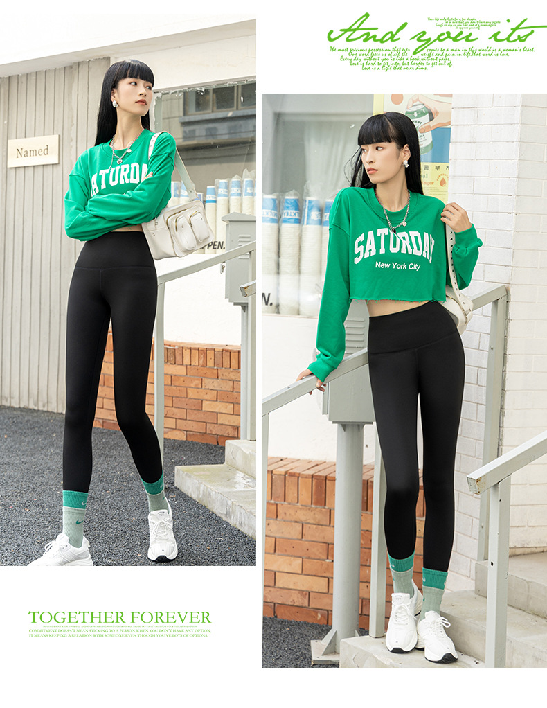 乳木果润肤打底裤加绒加厚秋冬高腰紧身芭比裤批发羊羔绒鲨鱼裤详情15