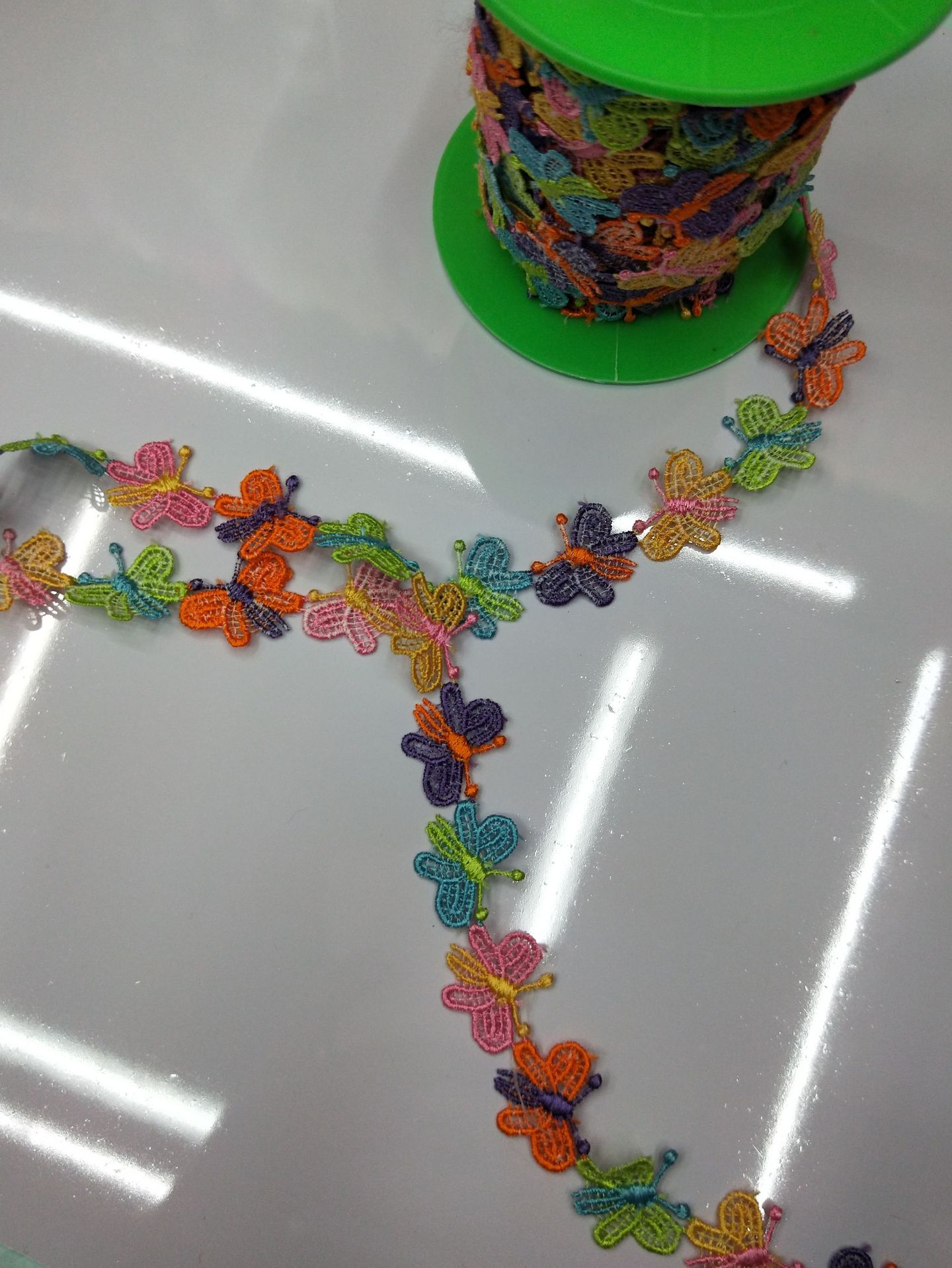 Colorful sequined cotton thread pure cotton water-soluble lace flower cutout diy lace ethnic minority clothing pic 31