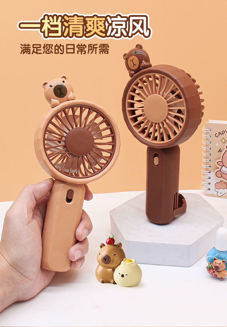 跨境新款USB可充电迷你风扇 手持挂立两用小风扇 随身便携式吹辅食 风力强劲 其他分类详情12
