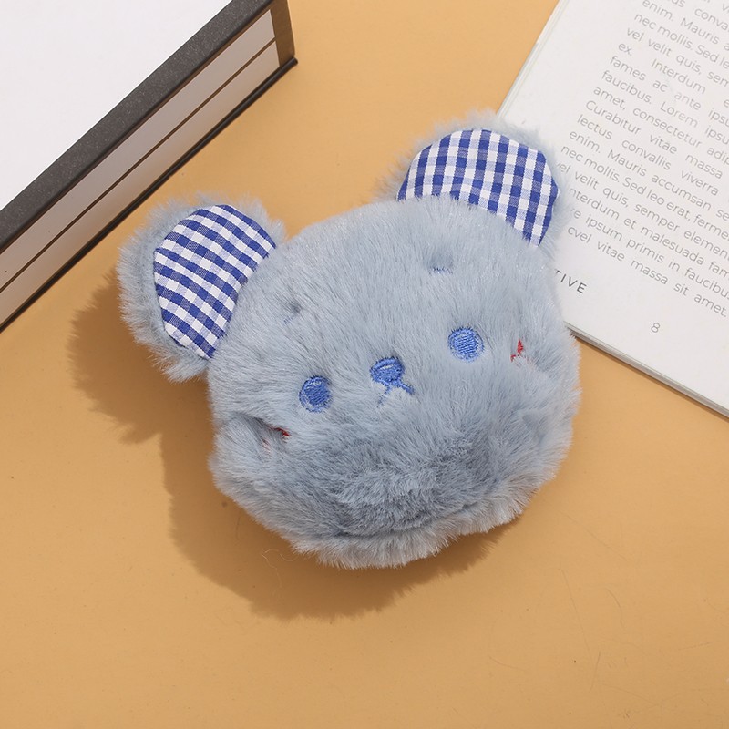 可爱卡通毛绒小熊头动物胸针配饰玩具公仔diy饰品配件别针挂件详情3