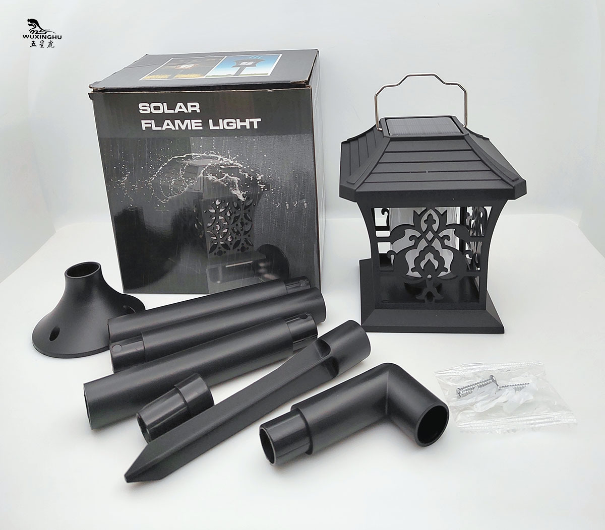 New solar lamp column head lamp, lighting flame lamp, home fence, outdoor landscape, waterproof garden and courtyard lamp pic 18