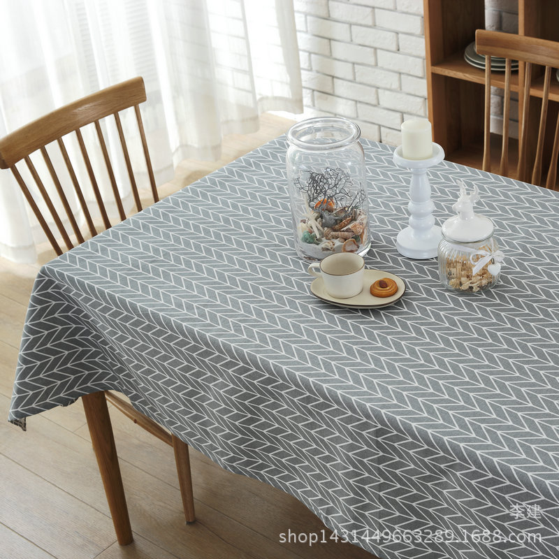 Jianxiang Textile Factory supplies linen printed Nordic-style tablecloths, cushions, aprons and storage bags, which can be made into PE film pic 70