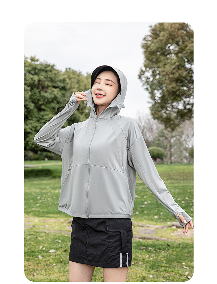 Summer outdoor UPF200+ sun-protective clothing, UV-resistant natural yarn sun-protective clothing for women, thin ice silk sun-protective clothing pic 26